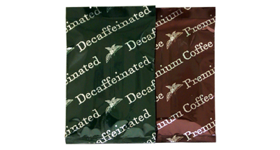 Pre-Printed "Premium" & "Decaf" Flat Pouches