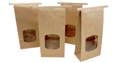 PLA-Lined Paper Bags with Window